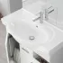 Mobile Bagno Bianco Lucido L. 82.5 cm 2 Ante, 2 Cassetti e Specchiera con Pensile e Luci Feridras - 5
