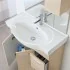 Mobile Bagno in legno Larice L. 82.5 cm 2 Ante, 2 Cassetti e Specchiera con Pensile e Luci Feridras - 5