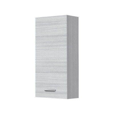 Armadietto pensile bagno H 69,5 cm in legno grigio con anta reversibile