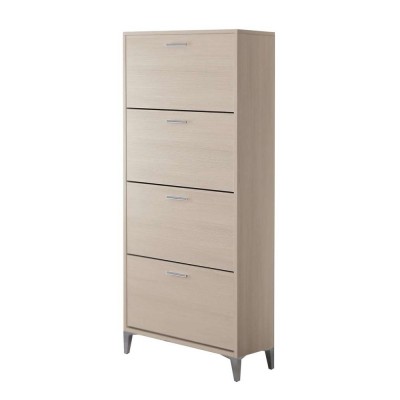 Scarpiera a ribalta 70x29 cm con ante con doppia profondità e vano portaoggetti