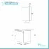 Mobile Moderno Salvaspazio Bianco Laccato 50x36,5 cm con Anta Feridras - 3