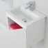 Mobile Moderno Salvaspazio Bianco Laccato 50x36,5 cm con Anta Feridras - 5