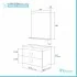Mobile Bagno Sospeso 2 Cassetti Bianco Laccato 75x51 cm con Cassettoni Feridras - 3
