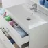 Mobile Bagno Sospeso 2 Cassetti Bianco Laccato 75x51 cm con Cassettoni Feridras - 6