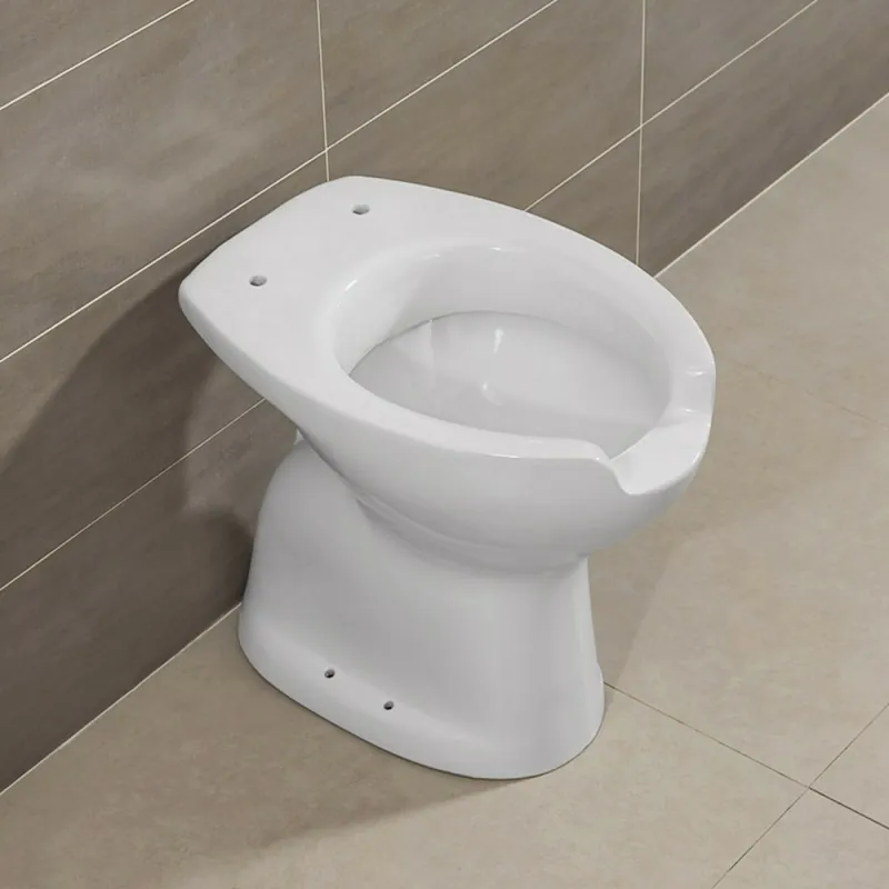 WC Per Disabili in Ceramica Bianco con Apertura Frontale h. 48 cm Wc per disabili con apertura frontale e scarico a terra H 51 cm