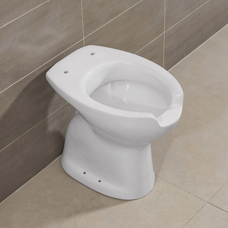 WC Per Disabili in Ceramica Bianco con Apertura Frontale h. 48 cm WC Per Disabili in Ceramica Bianco con Apertura Frontale h. 48 cm