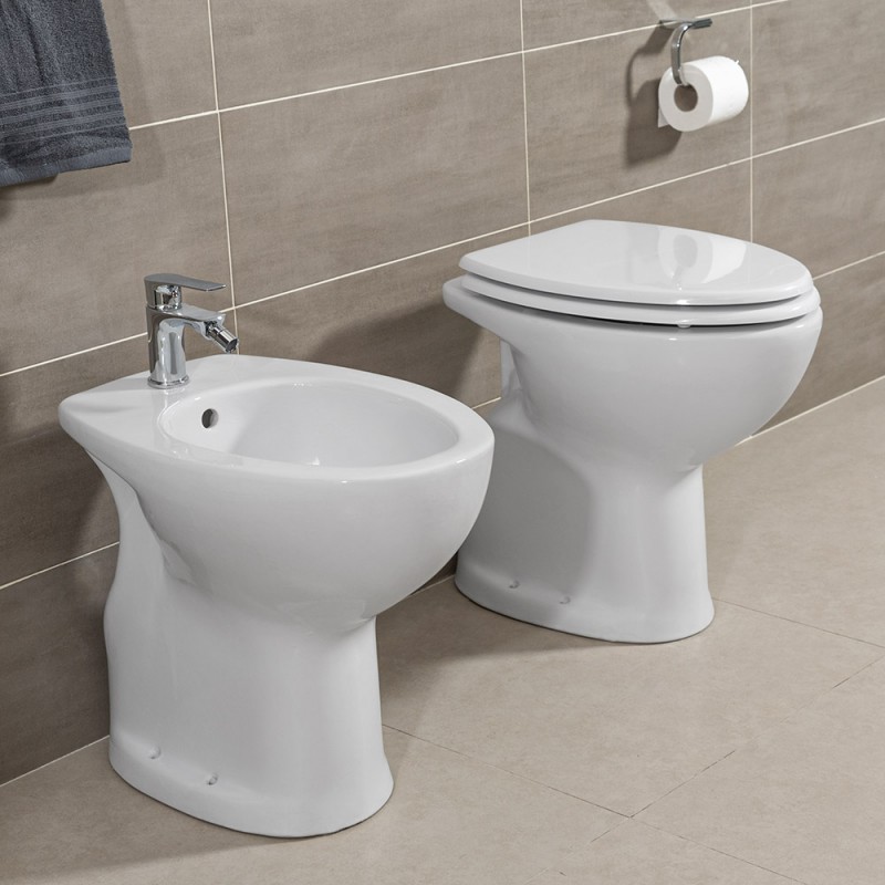 Healthy Toilet Pro Sgabello Servizi Igienici fisiologico per WC Bagno Bianco Altezza 17 cm