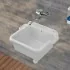 Pilozzo Capiente in Resina 58x45 cm Bianco con Portasapone