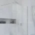 Soffione a parete Inclinato con Effetto Pioggia in Acciaio Inox Cromo 45x10 cm