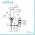 scheda tecnica Miscelatore Lavabo serie Eco con Piletta Automatica Inclusa