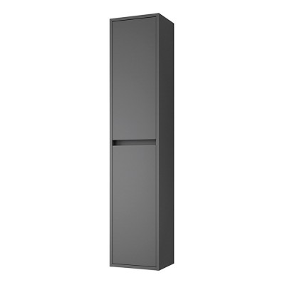 Pensile sospeso Reversibile h140 cm grigio grafite Mavi con ripiani in vetro