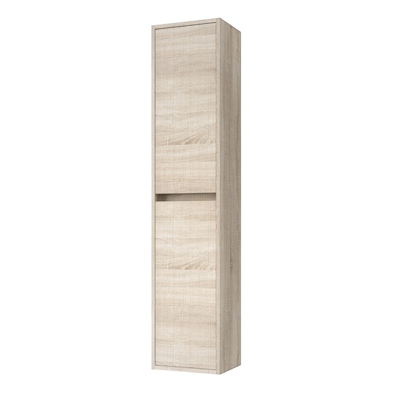 Pensile sospeso Reversibile h140 cm rovere juta Mavi e ripiani in vetro Pensile sospeso Reversibile h140 cm rovere juta Mavi e ripiani in vetro