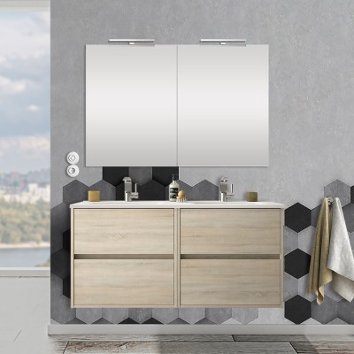 Mobile bagno sospeso 120 cm Mavi rovere juta