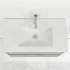 Lavamani in ceramica bianca lucida del mobiletto bagno Duble da 90 cm