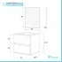 Scheda tecnica mobile bagno sospeso 60 cm Duble bianco lucido con lavabo e specchio