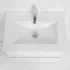 Lavello bagno in ceramica bianca lucida del mobile sospeso Duble da 60 cm