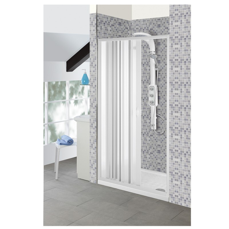 Box Doccia A Soffietto 100x185 Cm - In PVC, Anta Unica, Apertura Laterale, Per Spazi Piccoli - Foto 5