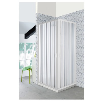 Box Doccia a Soffietto 80x100 in PVC Riducibile a 70x90 con Apertura Laterale