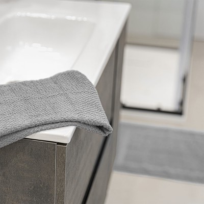 Asciugamani viso grigio 55x100 cm