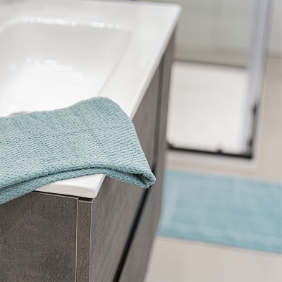 Asciugamani viso verde acqua 55x100 cm