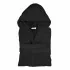 Accappatoio nero 100% cotone taglia L con cappuccio tasche e cintura