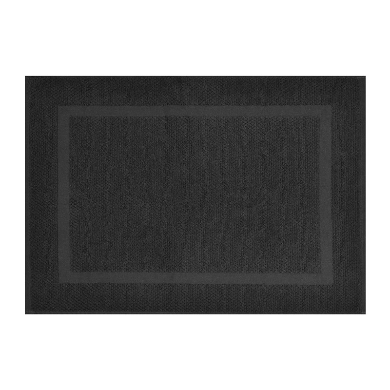 Tappeto scendi doccia 100% cotone colore Nero 45x65 cm Tappeto scendi doccia 100% cotone colore Nero 45x65 cm