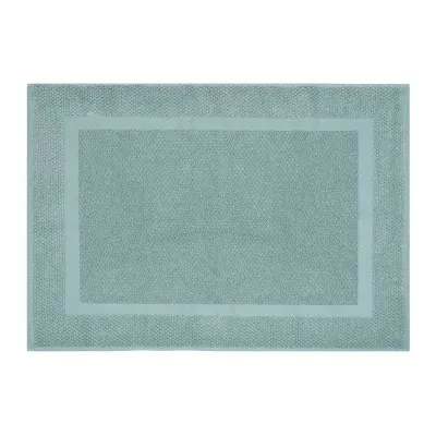 Tappeto scendi doccia 100% cotone verde acqua 45x64 cm