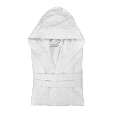 Accappatoio bagno 100% cotone bianco taglia M con tasche e cintura