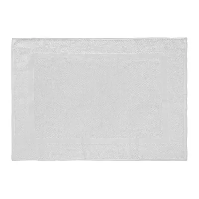 Tappeto scendi doccia 100% cotone in colore bianco 45x65 cm