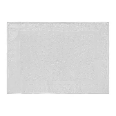 Tappeto scendi doccia 100% cotone in colore bianco 45x65 cm
