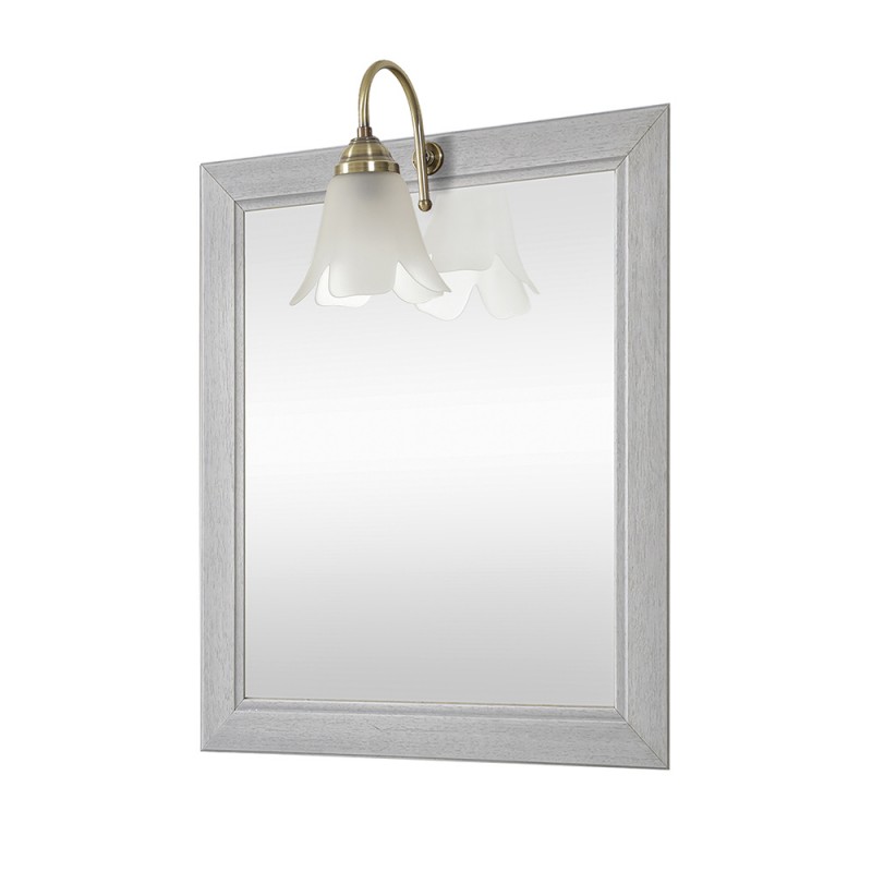 Cornice Per Foto 60x70 Cm Colonia - Legno MDF Nero Con Vetro Antiriflesso, Grana Legnosa