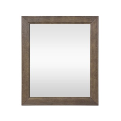 Specchio con cornice 70x60 cm color noce in legno massello reversibile