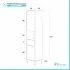 Scheda tecnica colonna bagno portasciugamani 40 cm linea Way in rovere chiaro