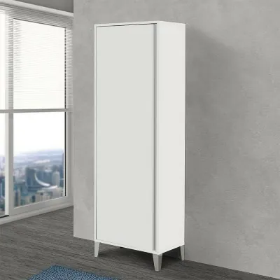 Colonna bagno porta scopa da 60 cm linea Way in bianco lucido