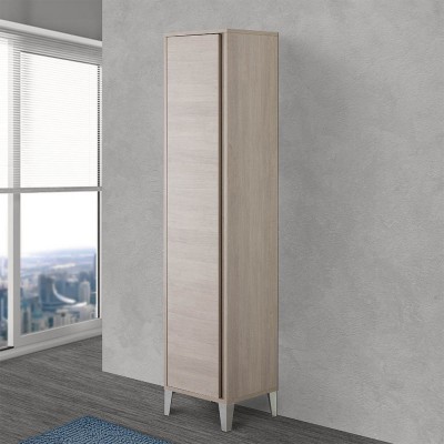 Colonna bagno porta scopa da 40 cm linea Way in rovere chiaro