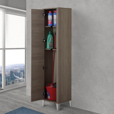 Colonna bagno porta scopa 40 cm linea Way rovere scuro