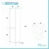 Scheda tecnica colonna bagno con cesta portabiancheria L. 40 cm linea Way rovere scuro