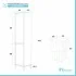 Scheda tecnica colonna bagno con cesta portabiancheria L.40 cm Linea Way bianco lucido