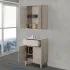 Mobile multiuso linea Way da terra con 2 ante e 1 cassetto in rovere chiaro