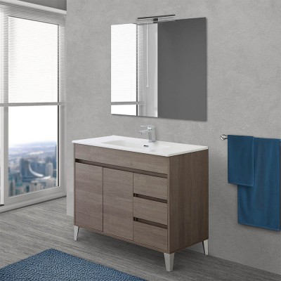 Colonna bagno porta scopa da 40 cm linea Way colore bianco lucido