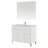 Mobile bagno da terra 100 cm linea Way bianco lucido con specchio e lavabo