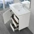 Mobile bagno a terra da 80 cm linea Way bianco lucido