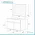 Scheda tecnica mobile bagno sospeso 90 cm linea Duble grigio industrial con lavabo e specchio