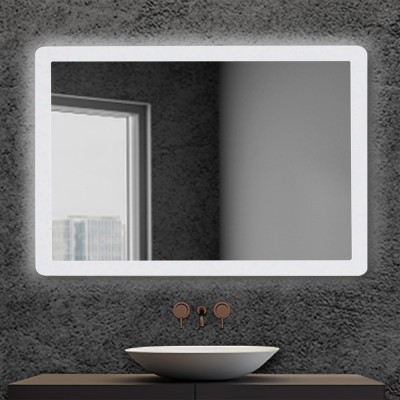 Specchio bagno con luci LED 100x70 cm reversibile completo di cornice luminosa