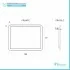 Scheda tecnica specchio bagno con luci LED 100x70 cm reversibile completo di cornice luminosa