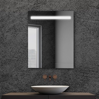 Specchio bagno 50x70cm con fascia LED superiore
