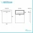 Scheda tecnica specchio bagno 50x70cm con fascia LED superiore