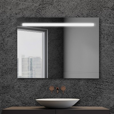 Specchio bagno 90x60cm con fascia LED superiore