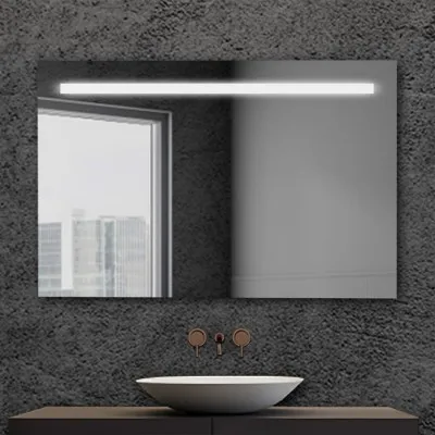 Specchiera bagno 105x70cm con fascia LED superiore