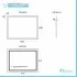 Scheda tecnica specchiera per bagno 80x60 cm reversibile completa di cornice luminosa a LED